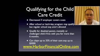 Child Care Tax Credit amp Dependent Care Credit 2012 2013 [upl. by Orren]