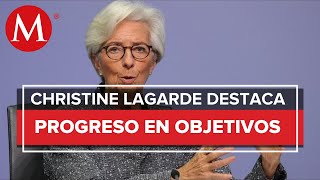 Banco Central Europeo ha logrado quotbuenos progresosquot con nueva estrategia dice Lagarde [upl. by Russo247]