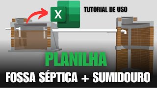 PLANILHA FOSSA SÉPTICA E SUMIDOURO  CALCULO E DIMENSIONAMENTO  PASSO A PASSO RAPIDO [upl. by Barayon]