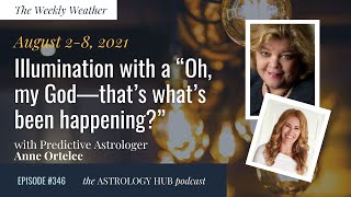 WEEKLY ASTROLOGICAL WEATHER August 2 8 2021 w Astrologer Anne Ortelee [upl. by Ettenaj769]