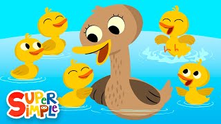 Five Little Ducks  Kids Songs  Super Simple Songs [upl. by Enomahs]