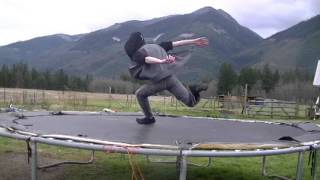 Corkscrew flip on the trampoline [upl. by Sigvard]