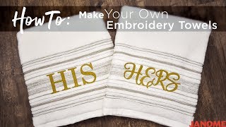 How to Make Embroidered Towels Using the Janome AcuSetter App [upl. by Le]