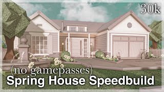 Bloxburg  Spring House Speedbuild no gamepasses  exterior [upl. by Mozza]