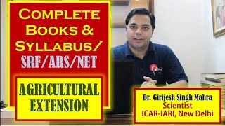 Complete Books and Syllabus Explained I SRFNETARS I AGRICULTURAL EXTENSION [upl. by Gide]