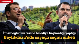 Ekrem İmamoğlunun 5 sene belediye başkanlığı yaptığı Beylikdüzünde sayaçlı seçim anketi [upl. by Linda]