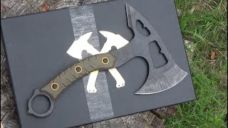 Stump of Truth Action The Ccanku C1392 Survival Hatchet 45 Review Packable Chopper Axe Tomahawk [upl. by Yblok]