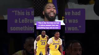 Anthony Davis kept it real after the Lakers W 👏😂 via Spectrum Sports shorts [upl. by Sainana]