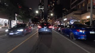 Night Drive From Newmarket Along Yonge Street to Downtown Toronto 4K [upl. by Eillam]