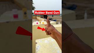 Make Rubber Band Gun 🔫 Science Experiment tricks shorts [upl. by Aner901]