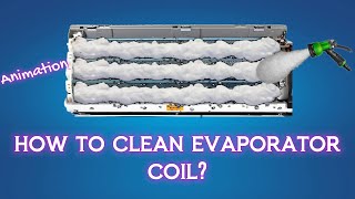 How to clean evaporator coil  Animation  hvacmaintenance hvactraining [upl. by Mur]