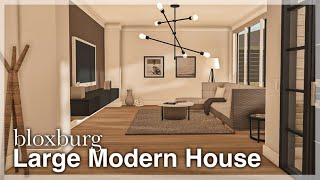 Bloxburg  Large Modern House Speedbuild interior  full tour [upl. by Anead931]