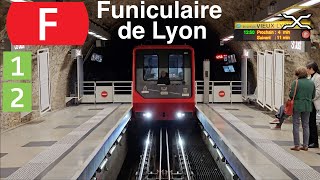 Funiculaire de Lyon  Funicular Lyon  France [upl. by Nauhs]