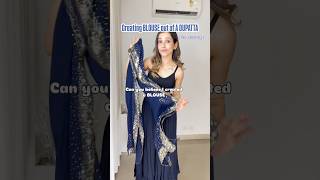 DIY blouse of dupatta 🤍 Save this for wedding season ✨ diy diyhacks fashionhacks weddingoutfit [upl. by Aig]