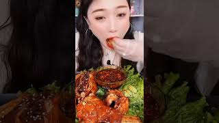 ASMR spicy Marinated crab bean paste stew Mukbang [upl. by Nilat22]