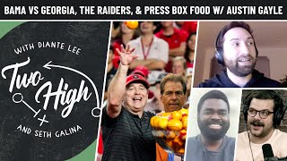 Press box food  the National Championship  the Raiders feat Austin Gayle  Two High Podcast  PFF [upl. by Reagen]