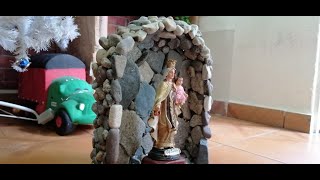 GRUTA con ROCAS para la VIRGEN Cómo hacerla Tutorial [upl. by Aria]