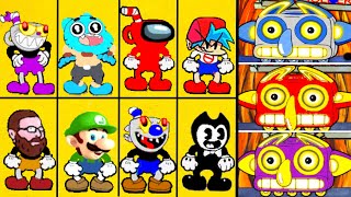 Cuphead  All 16 Playable Characters VS PachiPachi Unused Secret Boss [upl. by Anitnas521]