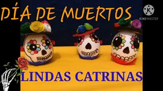 💖💀💖 Como DECORAR cascarones DE huevo de CATRINA DIA DE MUERTOS [upl. by Hymie]