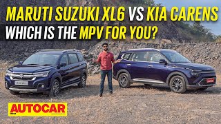 Maruti Suzuki XL6 vs Kia Carens  Which is the best MPV  Comparison  Autocar India [upl. by Noned]