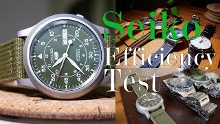 Seiko 5 Efficiency Test 7S26  Science Time [upl. by Close]