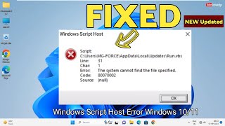 Windows script host error windows 10 startup fix 2023 in hindi [upl. by Kazim]