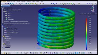 Catia Spring FEM simulation Part2 [upl. by Bollen216]