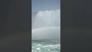 Stunning upclose view of Horseshoe Falls the largest of the three Niagara Falls from boat [upl. by Bast]