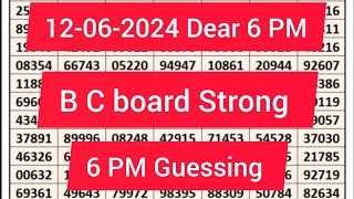 Dear Lottery 6 PM Guessing 12062024 Dearlottry deartoday dear6pm [upl. by Eneluj39]