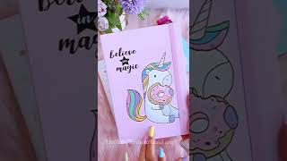 unicorn notebook unboxing  Gift from Fahimascraft shorts tonniartandcraft youtubeshorts [upl. by Atnuhs343]