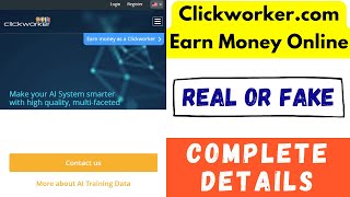 Clickworker Real or Fake  clickworkercom Review  clickworkercom Withdrawal  Scam or Legit [upl. by Elleirol389]