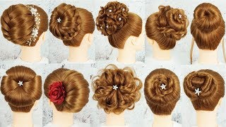 Top 10 New Bun Hairstyles For Wedding Party  Bridal Hairstyles [upl. by Idnaj]