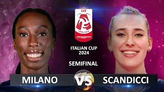 Semifinal Milano vs Scandicci  Italian Volleyball LVF SerieA1 Coppa Italia 2024 [upl. by Ahsilat]