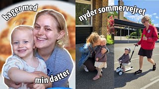 bager med min datter leger ude og inde spiller fodbold og nyder sommervejret [upl. by Katee36]