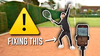 Fixing My Serve Plus practice tips tennis [upl. by Allina]