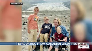 Mandan family vacationing in Canada’s Jasper National Park forced to evacuate before wildfire rea [upl. by Eeruhs577]