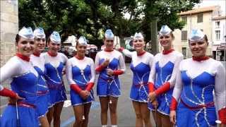 MAJORETTES DU PAYS DOLMES LAVELANET à PRADES 14 JUILLET 2013 [upl. by Eelimaj]