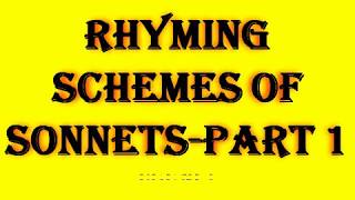 9 Italian Petrarchan Shakespeare Sonnets UGC NET MA English Entrance Rhyming Scheme Part 1 [upl. by Romilly]