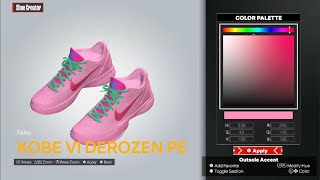 Pink kobe 6 x demar derozan PE Nba 2k24 shoe Creator [upl. by Einner]