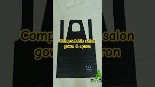 Compostable salon gown and apron with good price support customized [upl. by Milinda]