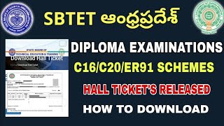 AP DIPLOMA C16 ampC20 HALLTICKETS RELEASED  ER91 HOW TO DOWNLOAD PROCESS [upl. by Jacquetta]