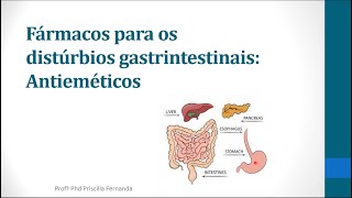 Fármaco utilizados nos distúrbios gastrintestinais Antiemético [upl. by Enelez90]