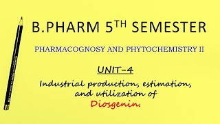 Diosgenin Production Estimation and Utilization  BPharm   5th Semester [upl. by Aizat]