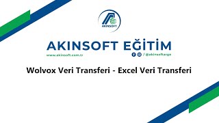 AKINSOFT Veri Transfer  Excelden Aktarım Modülü İşlemleri [upl. by Akenat390]