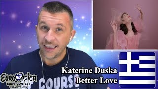 Katerine Duska  Better Love  Greece Eurovision 2019 REACTION VIDEO [upl. by Leifeste]