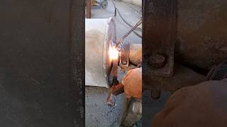 Weldingtipsshort How to repair Muffler Exhaust Pipe connectioncarpart shorts [upl. by Malamut702]