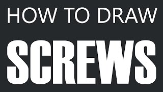 How To Draw A Screw  Threaded Phillips Screw Drawing Wood Screws [upl. by Darwen388]