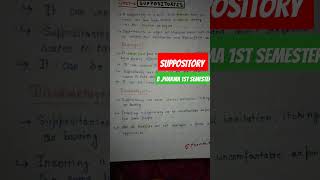 SUPPOSITORY ।। easy pharmacy neet biology viralvideo spharma1M [upl. by Nnyla]