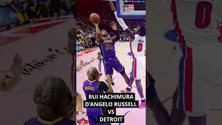 Rui Hachimura and DAngelo Russell Highlights vs Detroit Pistons [upl. by Ataymik]