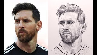 A Better way to Practice Drawing using loomis method  Messi [upl. by Nnylg]